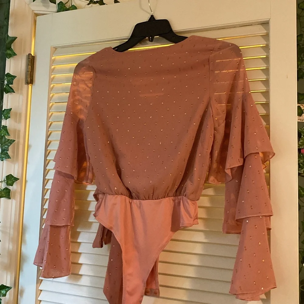 ‘Dusty Pink’ Blouse Bodysuit by Peach Love California - Picture 8 of 11
